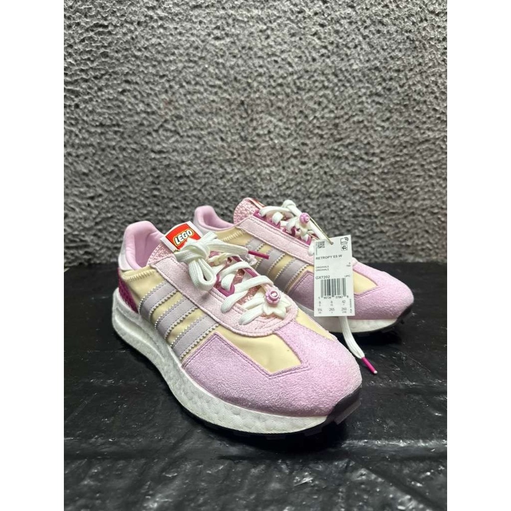 NWOB Adidas x LEGO Retropy E5 Lace Up Sneakers‎ Frost Pink GX7202 Mens Size 9.5